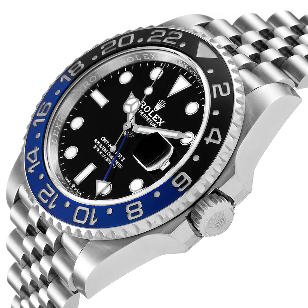

Rolex Black Stainless Steel GMT Master II Batman 126710 Men's Wristwatch 40 MM