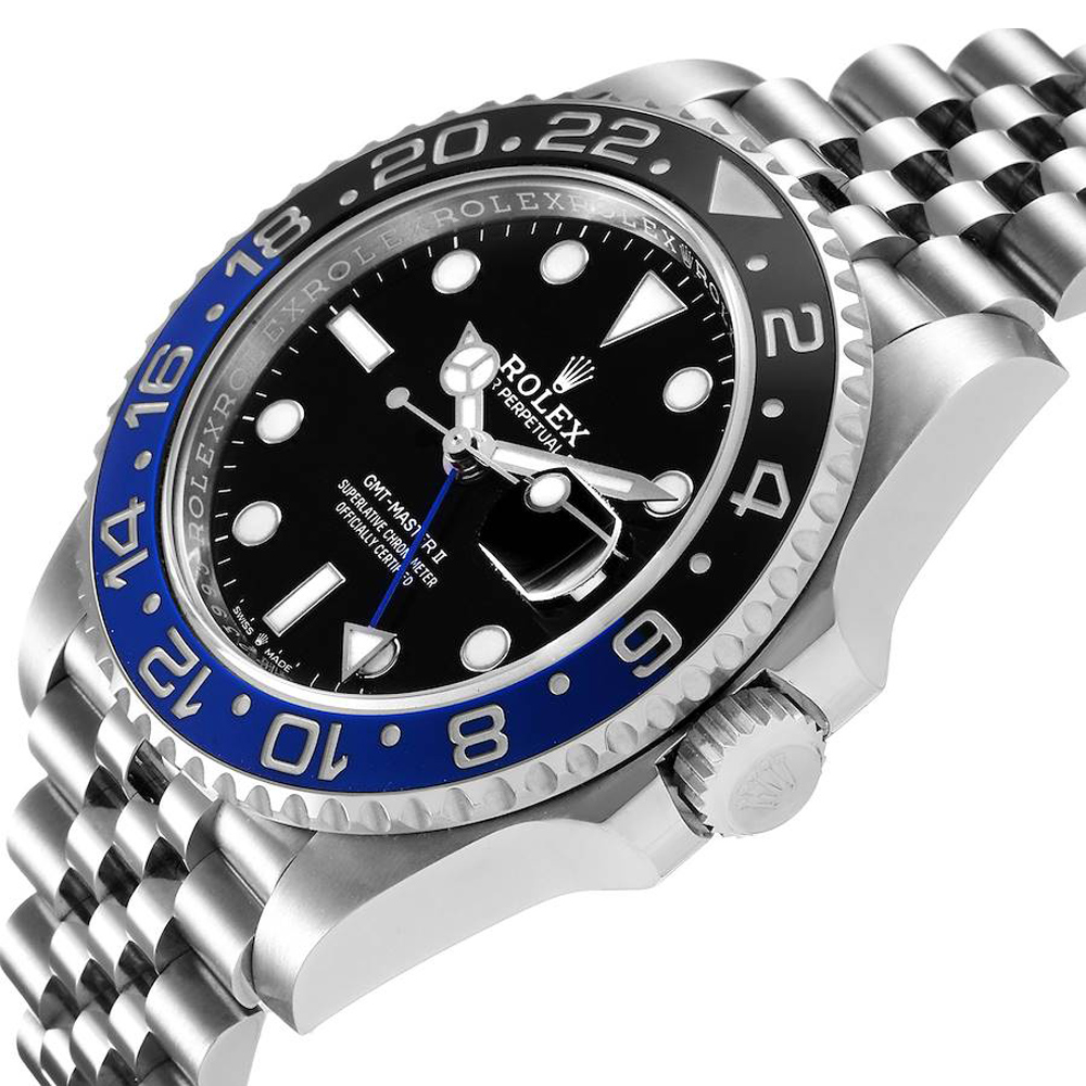 

Rolex Black Stainless Steel GMT Master II Batman 126710 Men's Wristwatch 40 MM