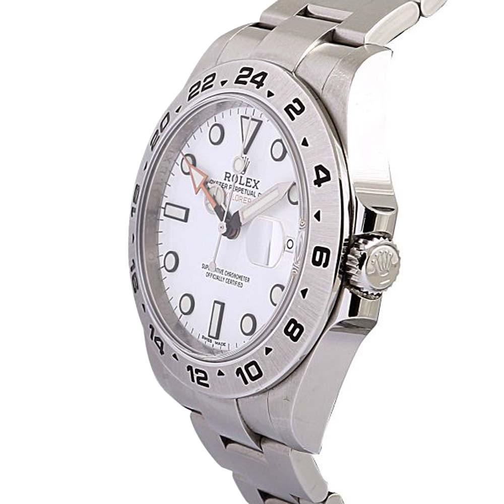 

Rolex White Stainless Steel Explorer II Men's Wristwatch 42 MM