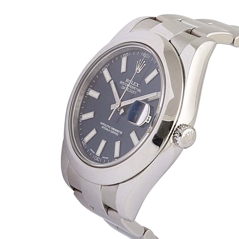 

Rolex Blue Stainless Steel Datejust II Men's Wristwatch 41 MM