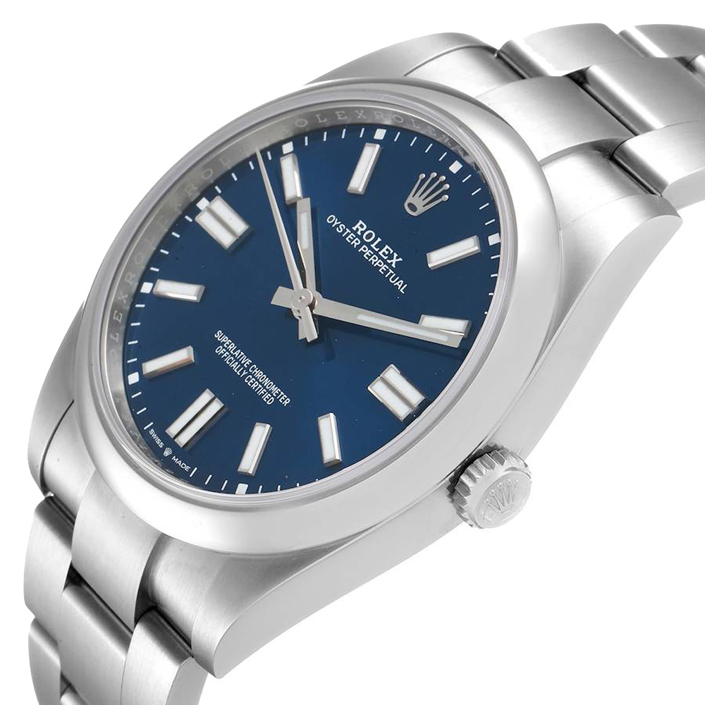 

Rolex Blue Stainless Steel Oyster Perpetual Automatic 124300 Men's Wristwatch 41 MM