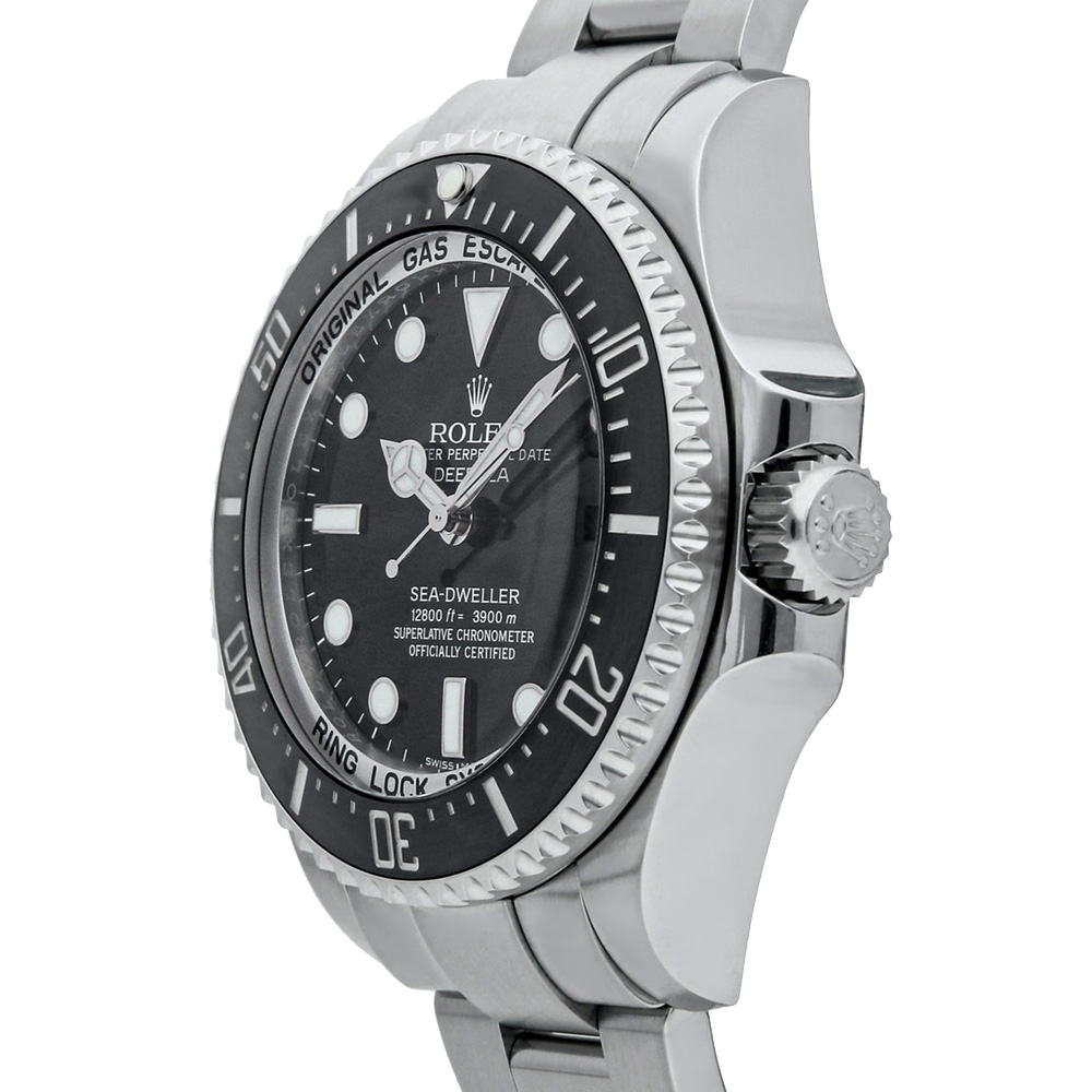 

Rolex Black Stainless Steel Sea-Dweller Deepsea 116660 Men's Wristwatch 44 MM