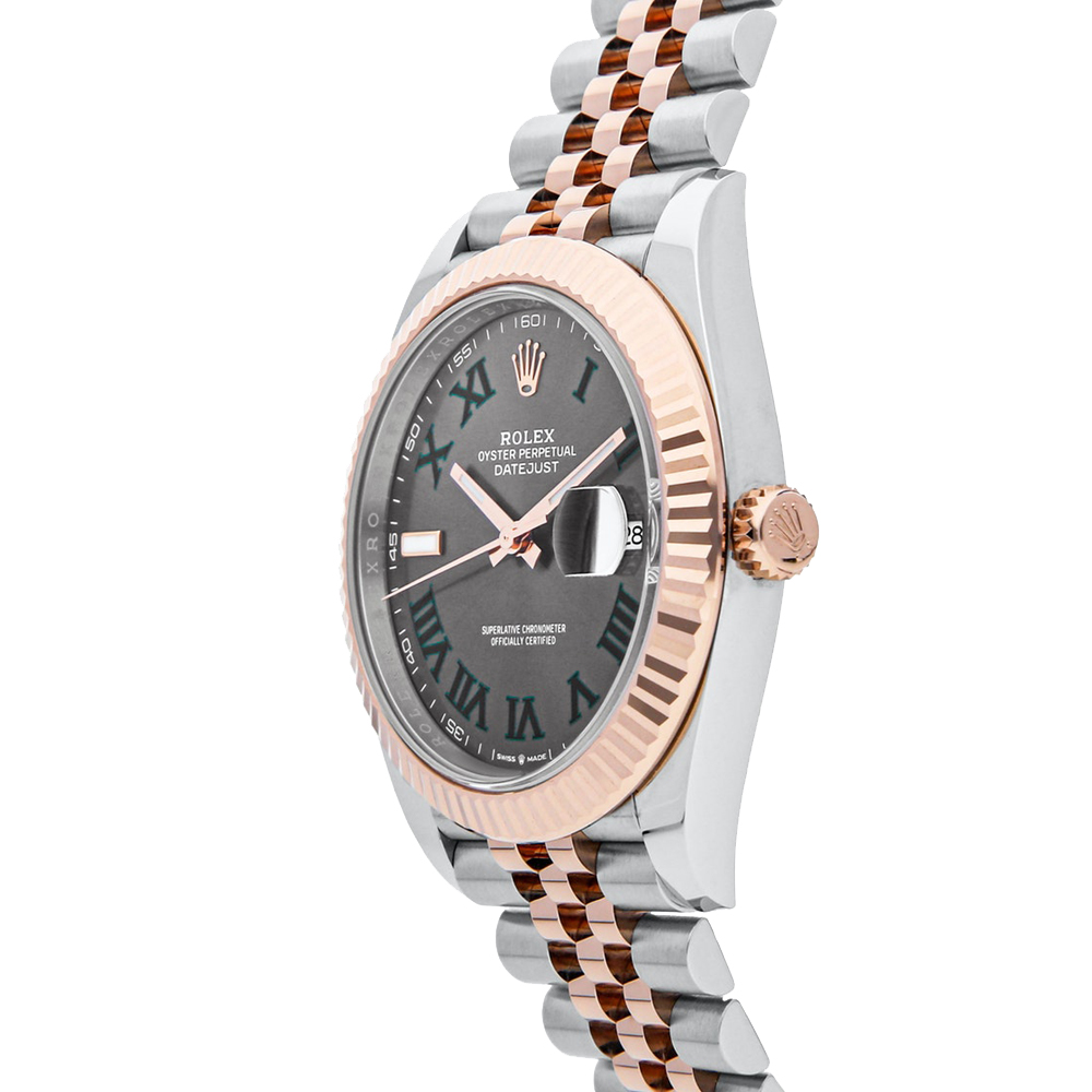 

Rolex Grey 18K Rose Gold And Stainless Steel Oyster Perpetual Datejust 126331 Men's Wristwatch 41 MM