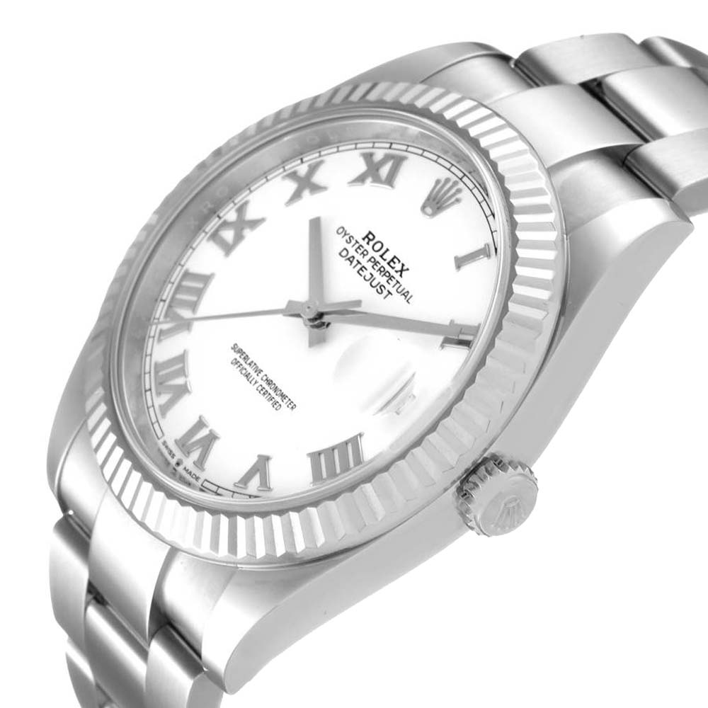 

Rolex White 18K White Gold And Stainless Steel Datejust 126334 Men's Wristwatch 41 MM