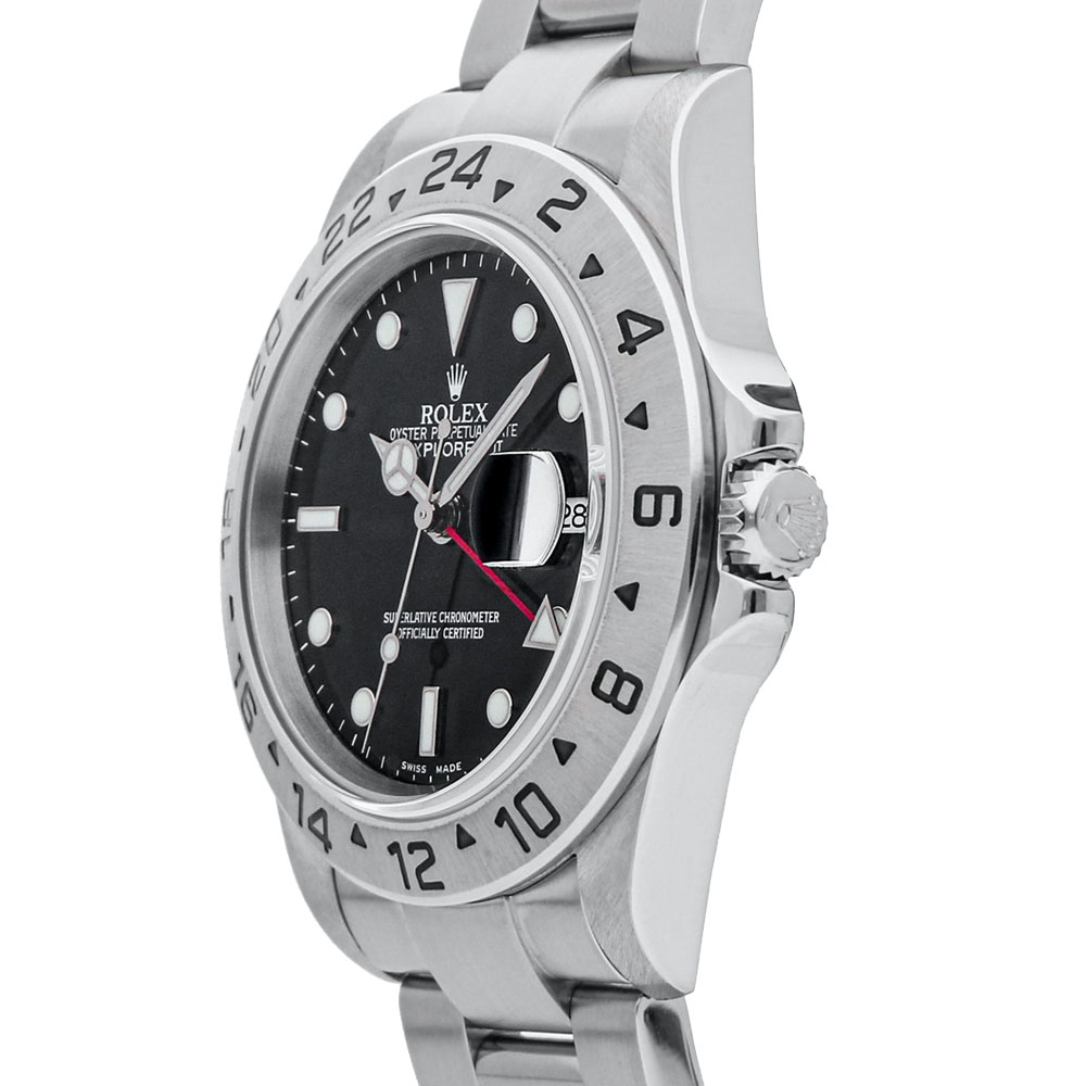 

Rolex Black Stainless Steel Explorer II 16570 Men's Wristwatch 40 MM