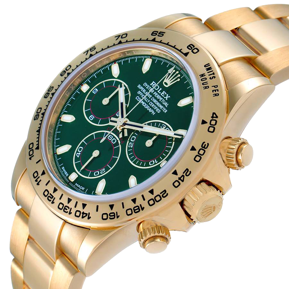 

Rolex Green 18K Yellow Gold Daytona 116508 Men's Wristwatch 40 MM