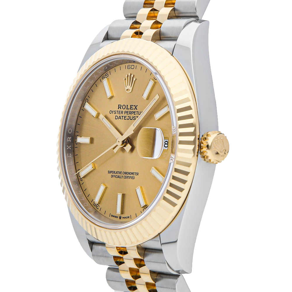 

Rolex Champagne 18K Yellow Gold And Stainless Steel Datejust 126333 Men's Wristwatch 41 MM