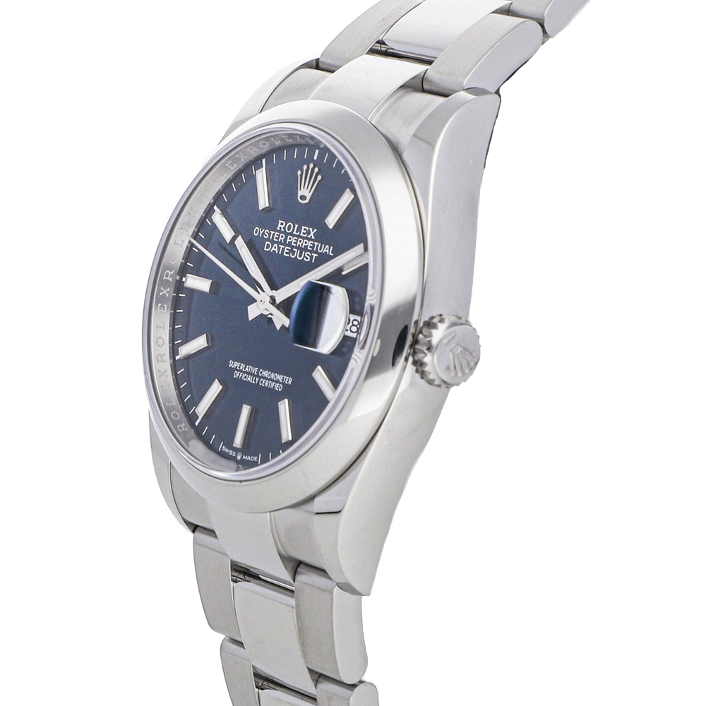 

Rolex Black Stainless Steel Datejust 126200 Men's Wristwatch 36 MM