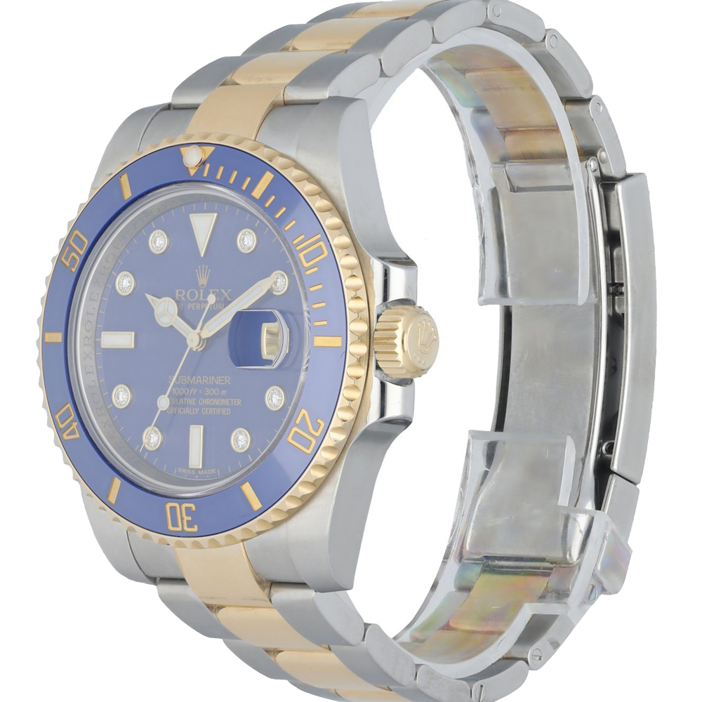 

Rolex Blue Diamonds 18K Yellow Gold And Stainless Steel Submariner 116613LB Men's Wristwatch 40 MM