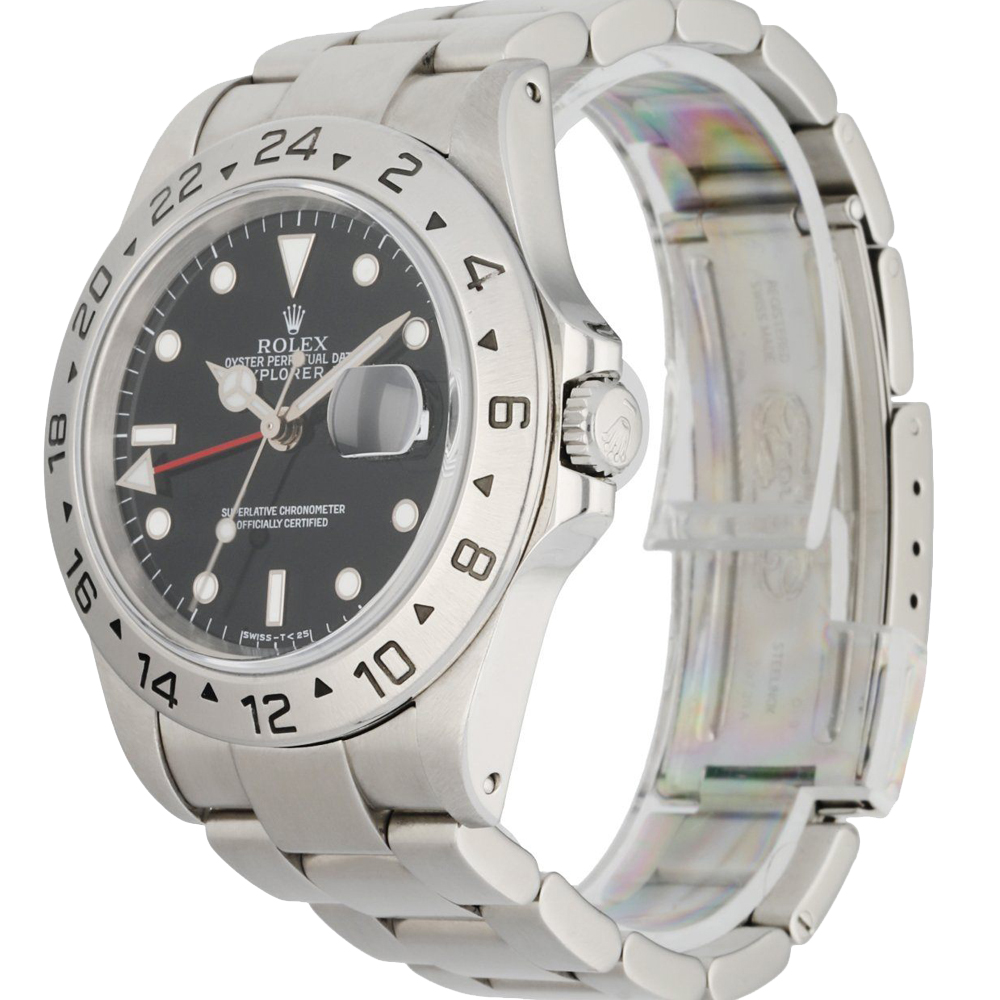 

Rolex Black Stainless Steel Explorer II 16570 Men's Wristwatch 40 MM
