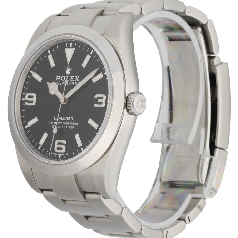 

Rolex Black Stainless Steel Explorer 214270 Men's Wristwatch 39 MM