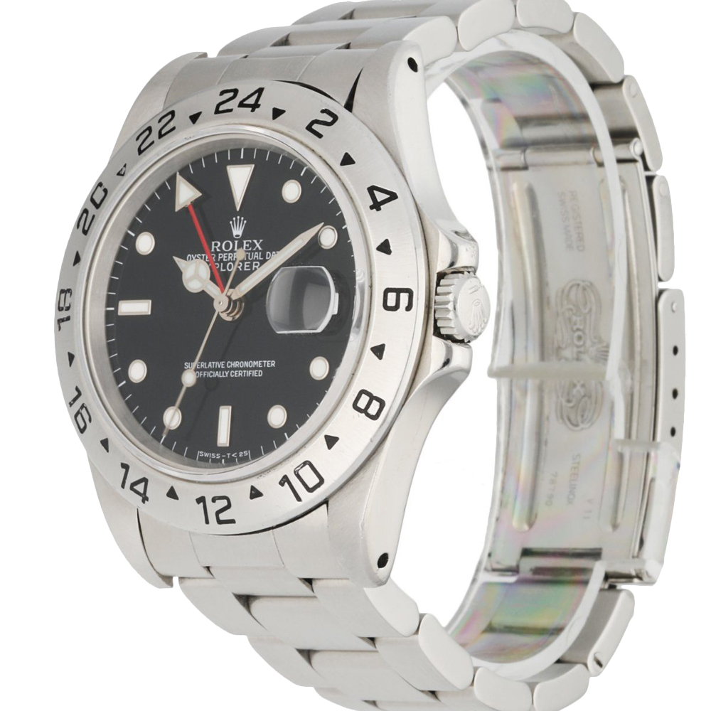 

Rolex Black Stainless Steel Explorer II 16570 Men's Wristwatch 40 MM