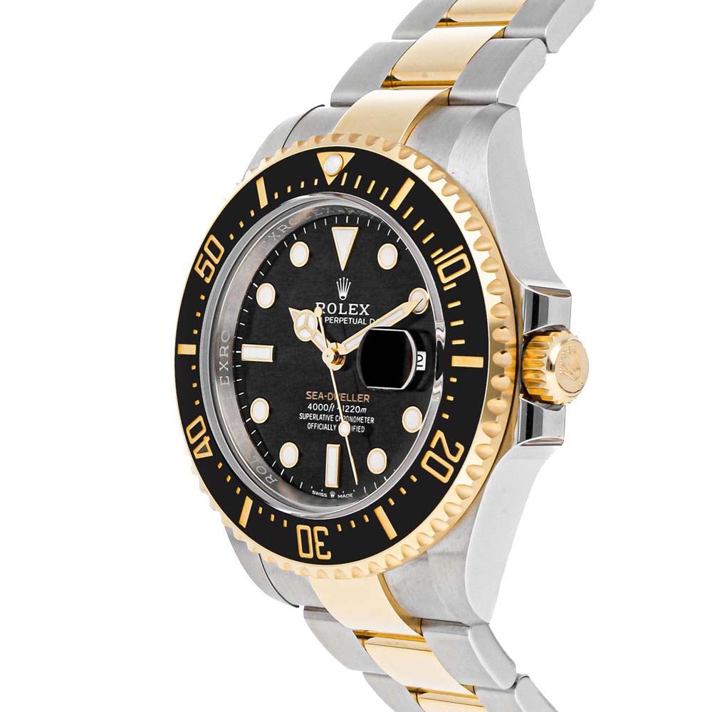 

Rolex Black 18K Yellow Gold And Stainless Steel Sea-Dweller 126603 Men's Wristwatch 43 MM