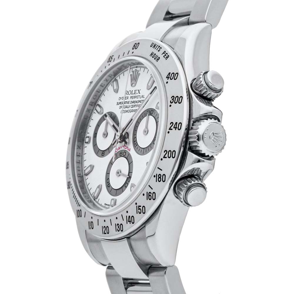 

Rolex Silver Stainless Steel Cosmograph Daytona 116520 Men's Wristwatch 40 MM