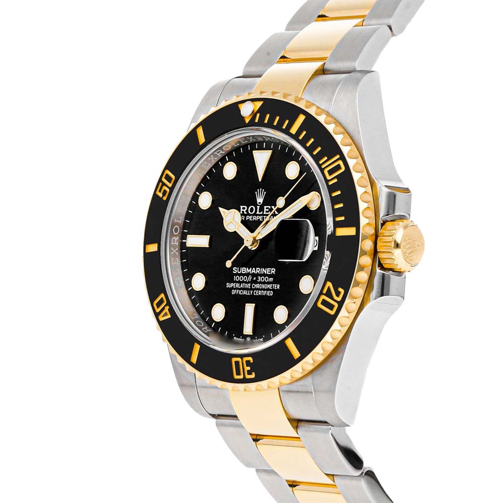 

Rolex Black 18K Yellow Gold And Stainless Steel Submariner Date 126613LN Men's Wristwatch 41 MM