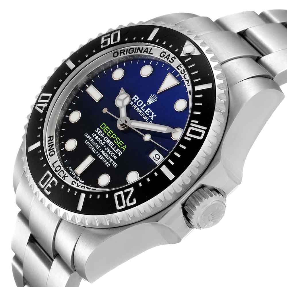 

Rolex Blue Stainless Steel Seadweller Deepsea Cameron 116660 Men's Wristwatch 44 MM