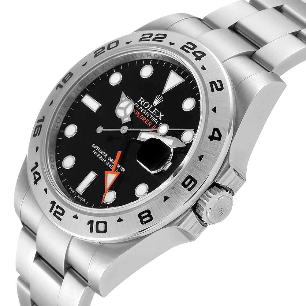 

Rolex Black Stainless Steel Explorer II 216570 Men's Wristwatch 42 MM