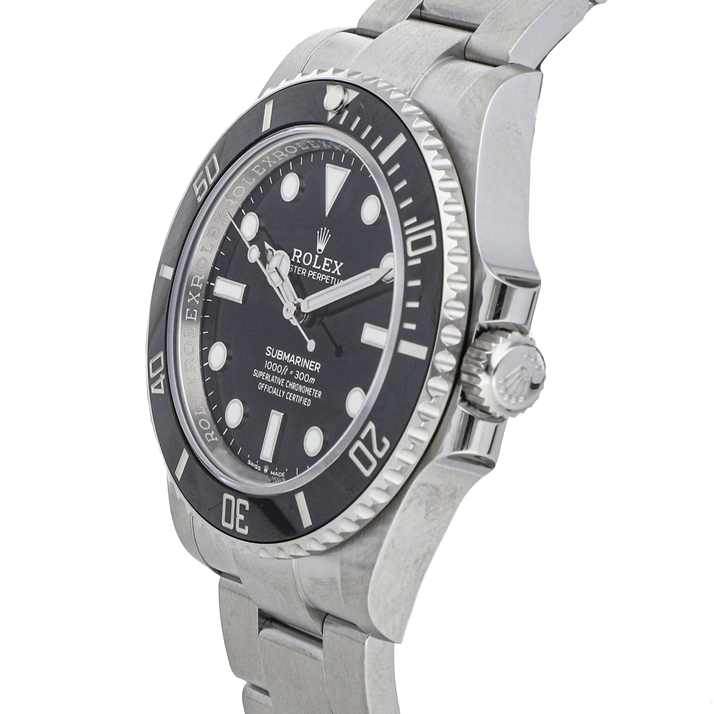 

Rolex Black Stainless Steel Submariner 124060 Men's Wristwatch 41 MM