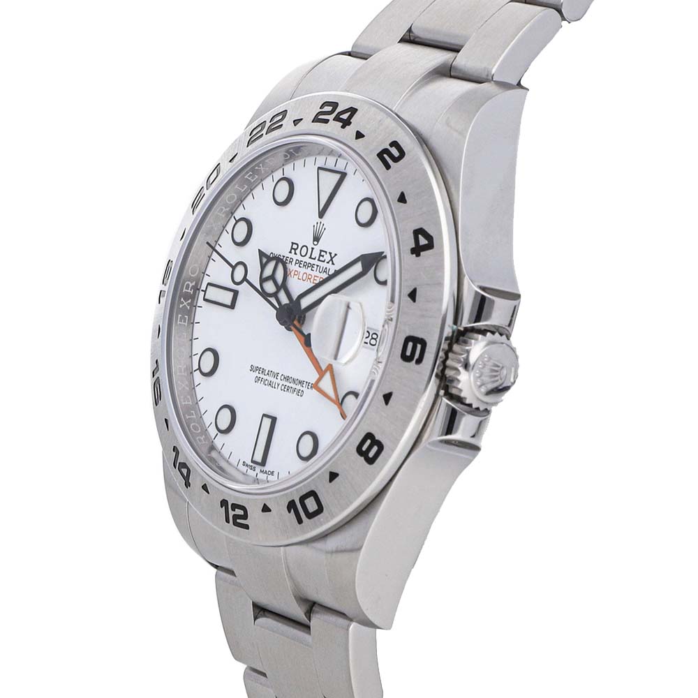 

Rolex White Stainless Steel Explorer II 216570 Men's Wristwatch 42 MM