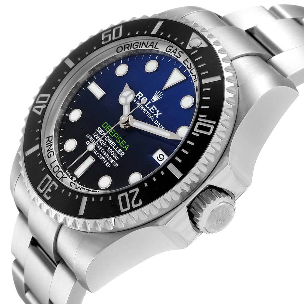 

Rolex Blue Stainless Steel Seadweller Deepsea 126660 Men's Wristwatch 44 MM