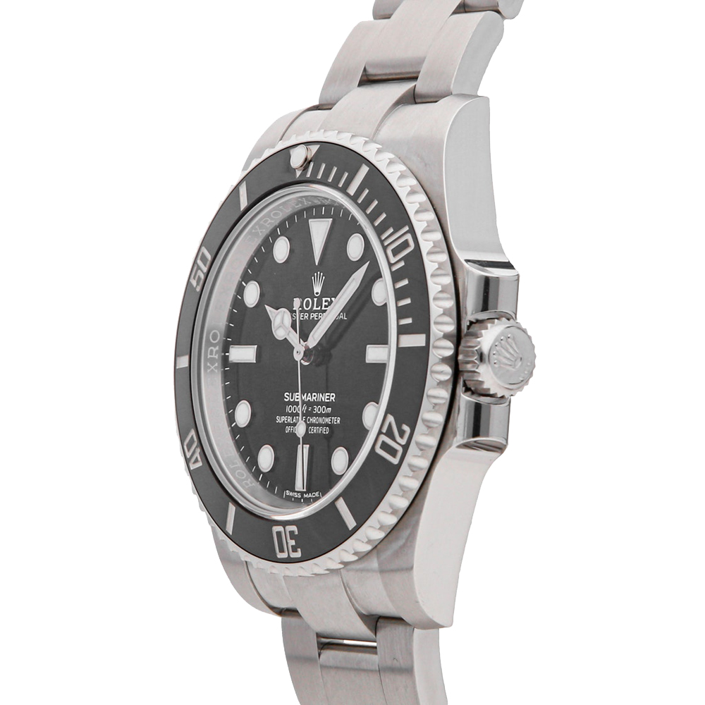 

Rolex Black Stainless Steel Submariner 114060 Men's Wristwatch 40 MM