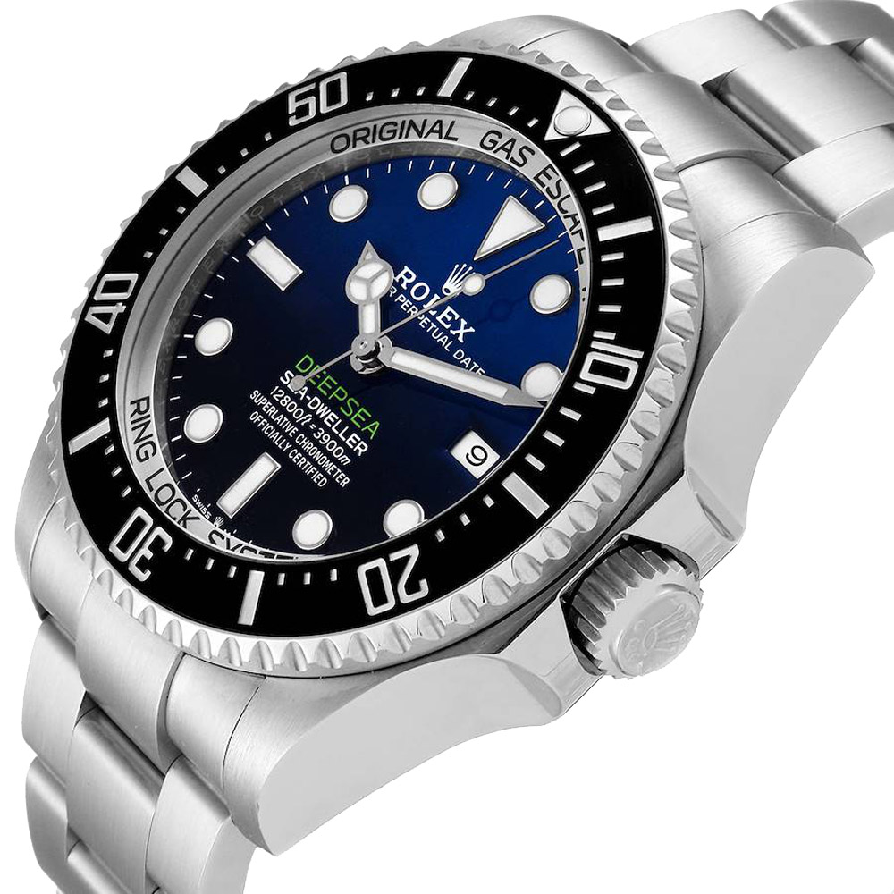 

Rolex Blue Stainless Steel Seadweller Deepsea Cameron D-Blue 126660 Men's Wristwatch 44 MM