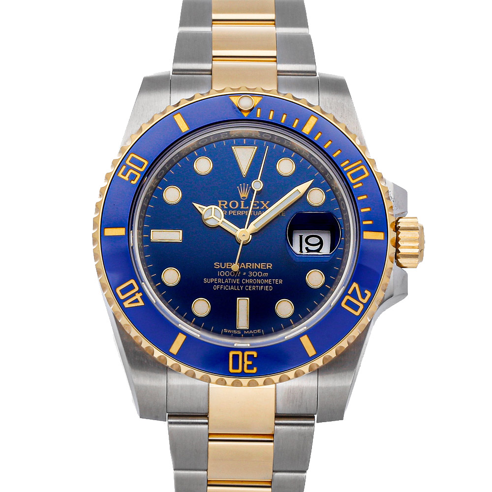 

Rolex Blue 18K Yellow Gold And Stainless Steel Submariner 116613LB Men's Wristwatch 40 MM