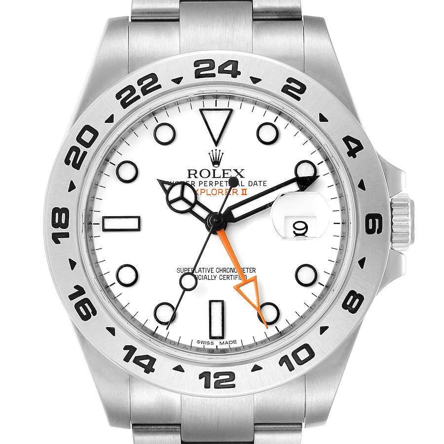 

Rolex White Stainless Steel Explorer II 216570 Men's Wristwatch 42 MM