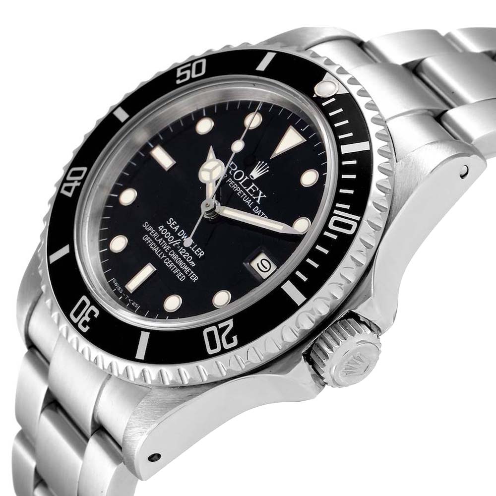 

Rolex Black Stainless Steel Seadweller Vintage 16660 Men's Wristwatch 40 MM