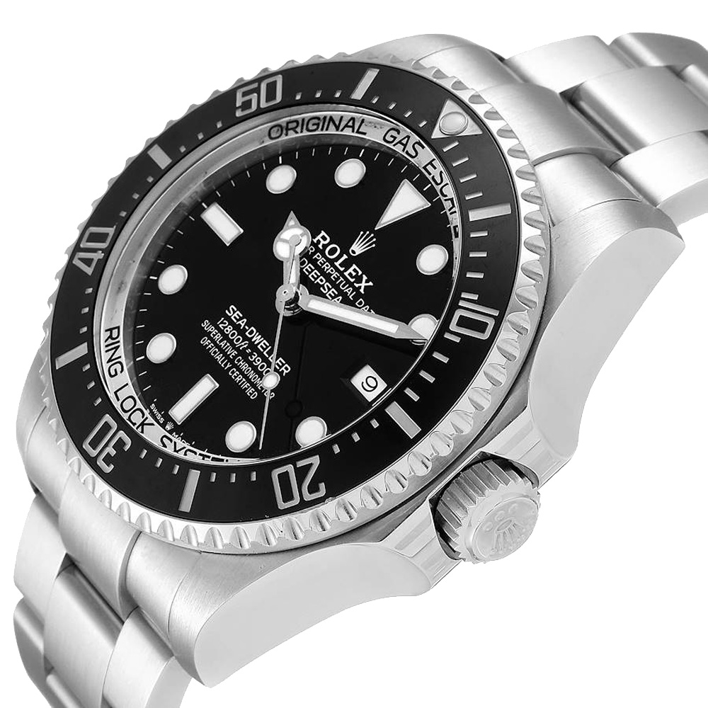 

Rolex Black Stainless Steel Seadweller Deepsea 126660 Men's Wristwatch 44 MM