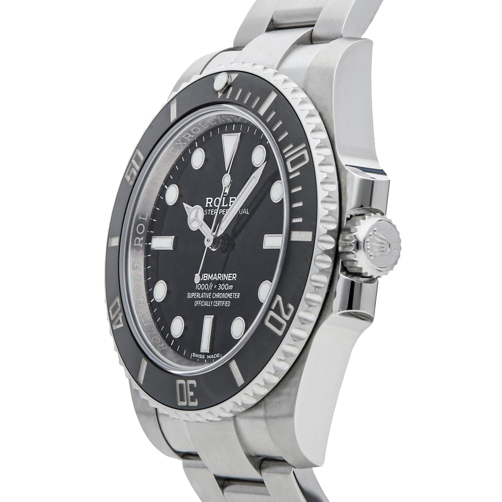 

Rolex Black Stainless Steel Submariner 114060 Men's Wristwatch 40 MM
