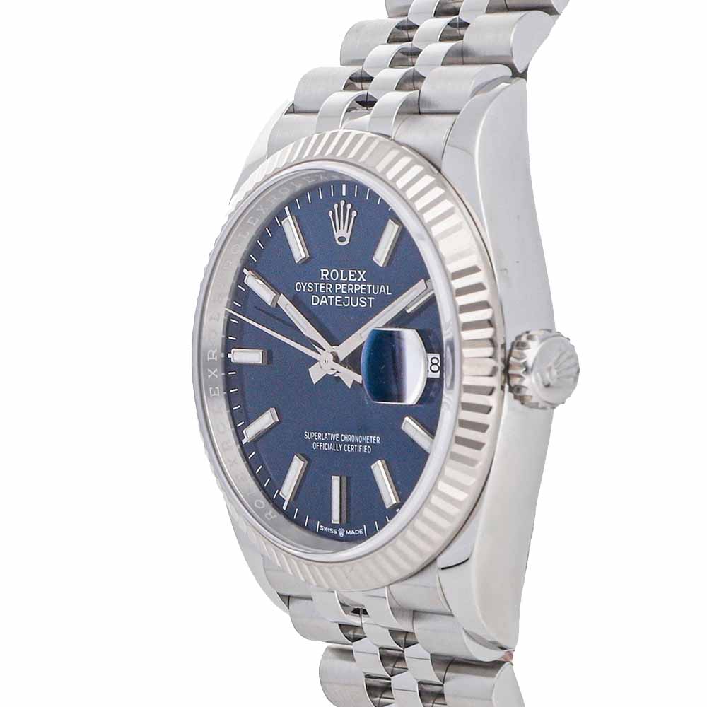 

Rolex Blue Stainless Steel Datejust 126234 Men's Wristwatch 36 MM
