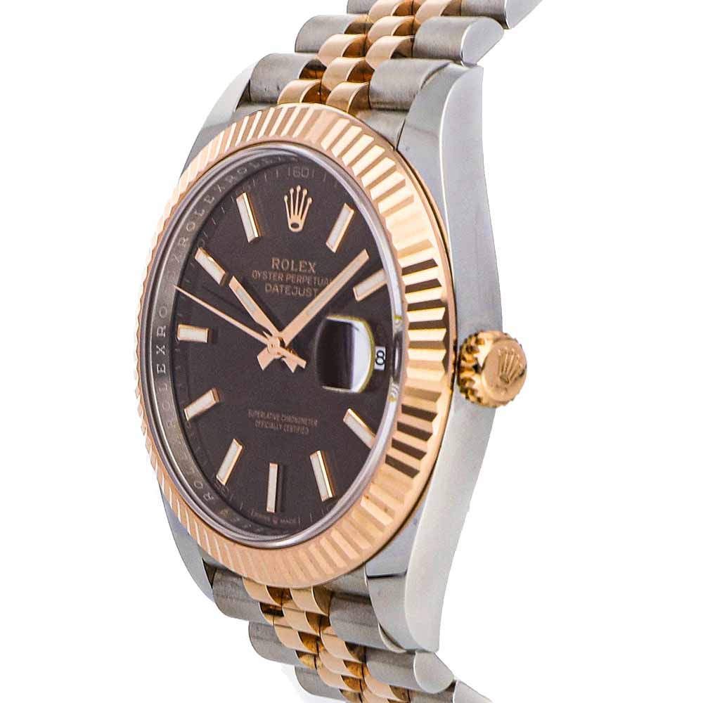 

Rolex Brown 18K Rose Gold And Stainless Steel Datejust 126331 Men's Wristwatch 41 MM