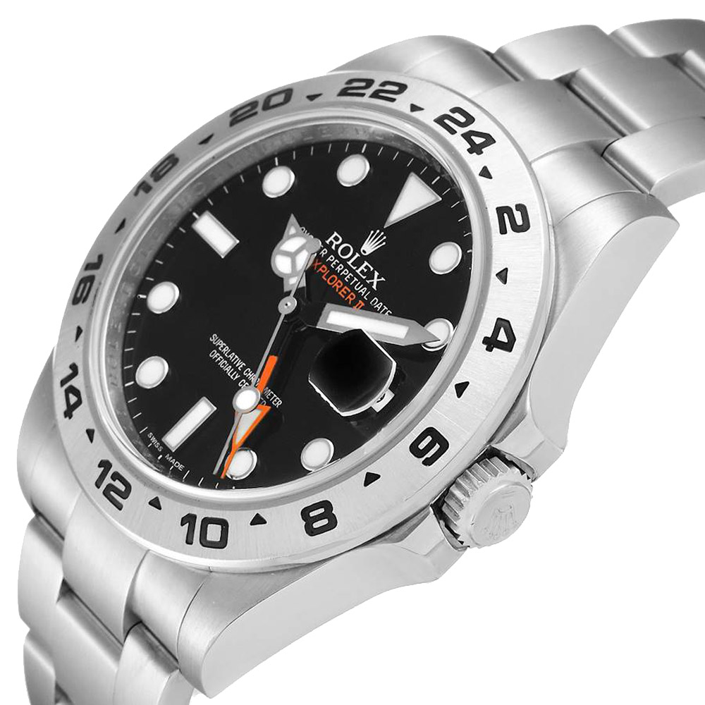 

Rolex Black Stainless Steel Explorer II 216570 Men's Wristwatch 42 MM