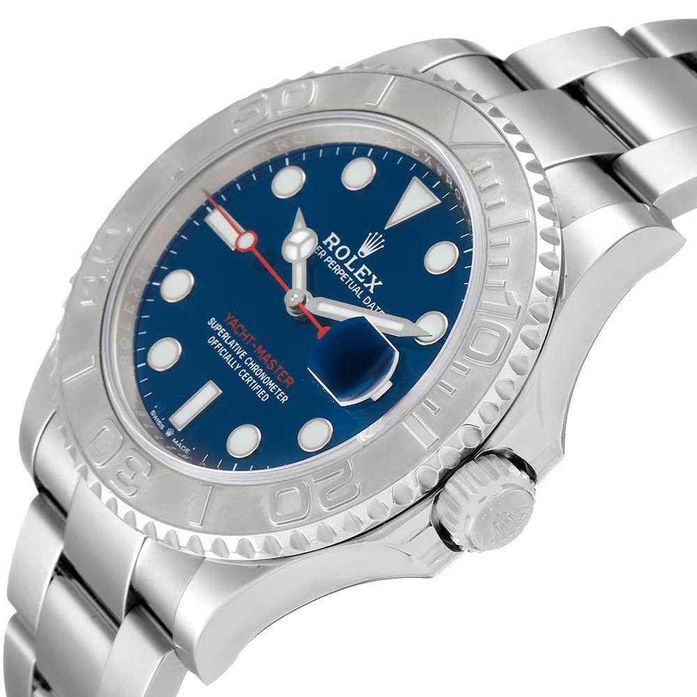 

Rolex Blue Platinum Stainless Steel Yachtmaster 126622 Men's Wristwatch 40 MM