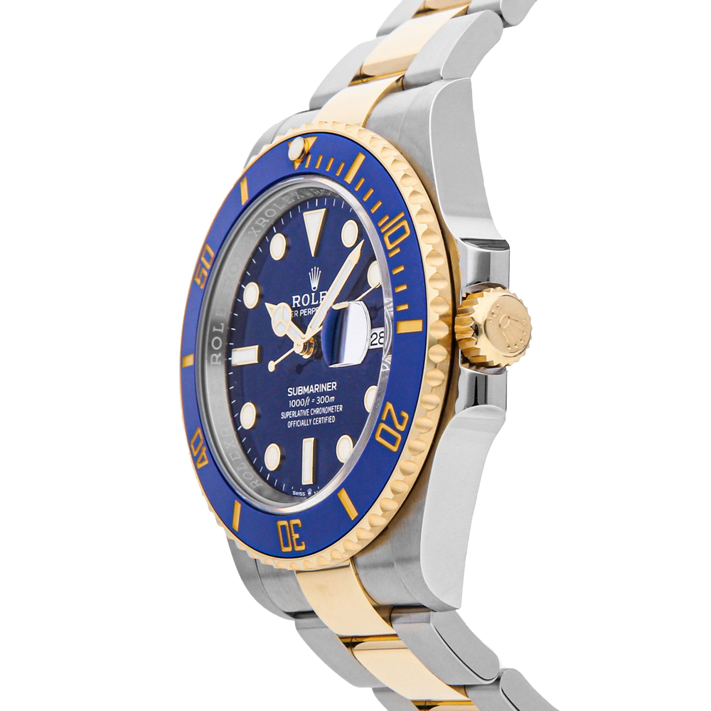 

Rolex Blue 18K Yellow Gold And Stainless Steel Submariner Date 126613LB Men's Wristwatch 41 MM