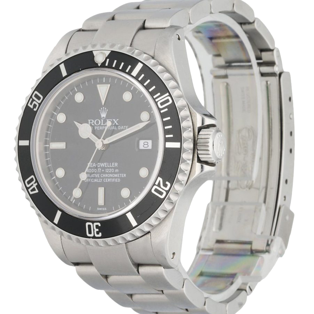 

Rolex Black Stainless Steel Sea-Dweller 16600 Men's Wristwatch 40 MM
