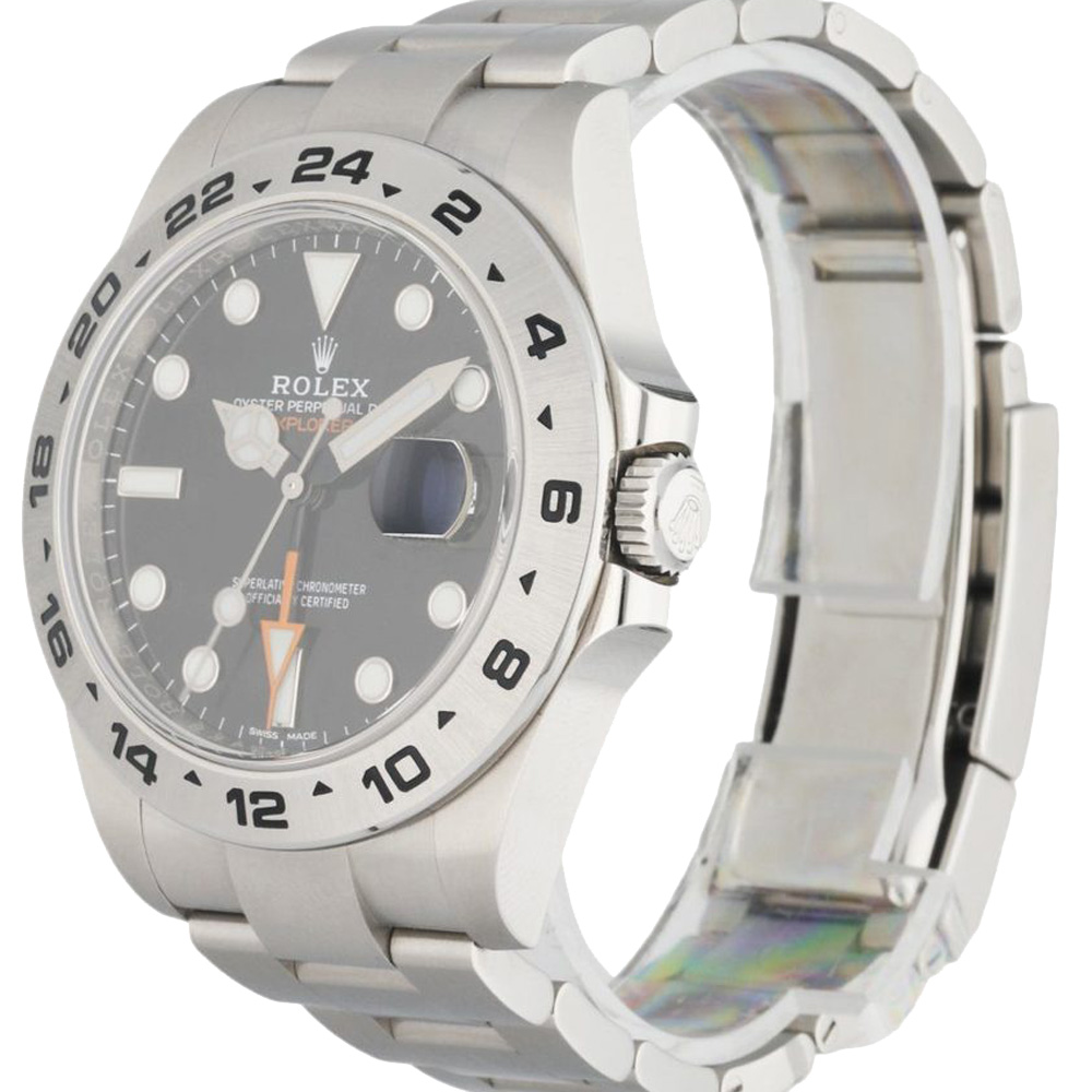

Rolex Black Stainless Steel Explorer II 216570 Men's Wristwatch 42 MM