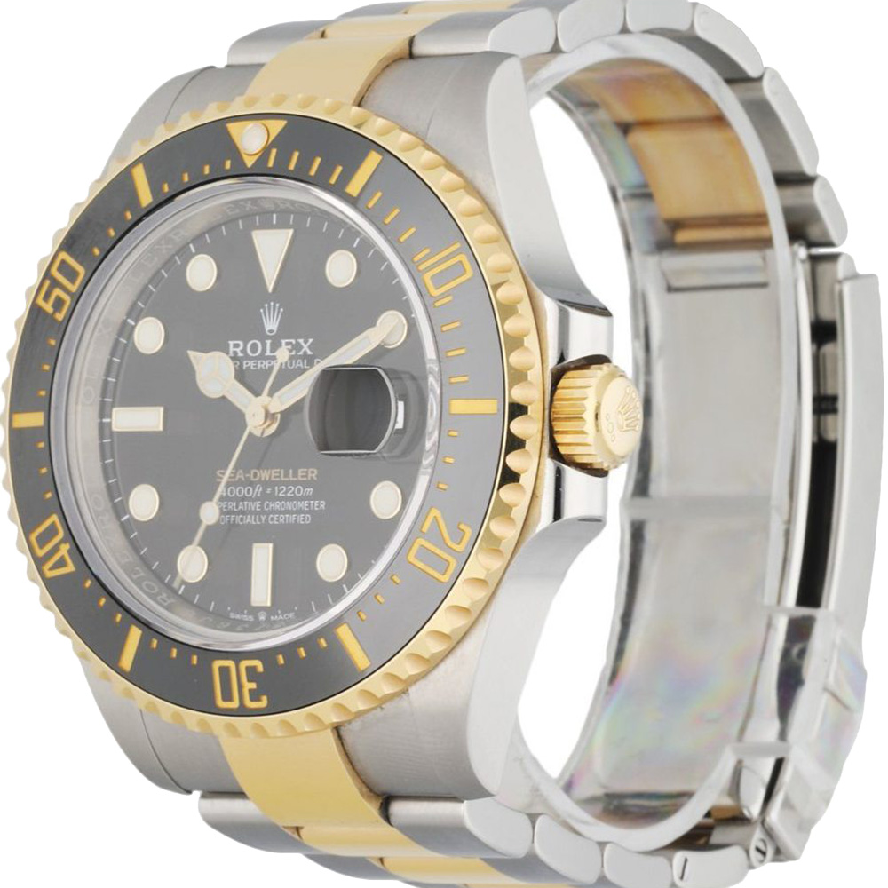 

Rolex Black 18K Yellow Gold And Stainless Steel Sea-Dweller 126603 Men's Wristwatch 43 MM