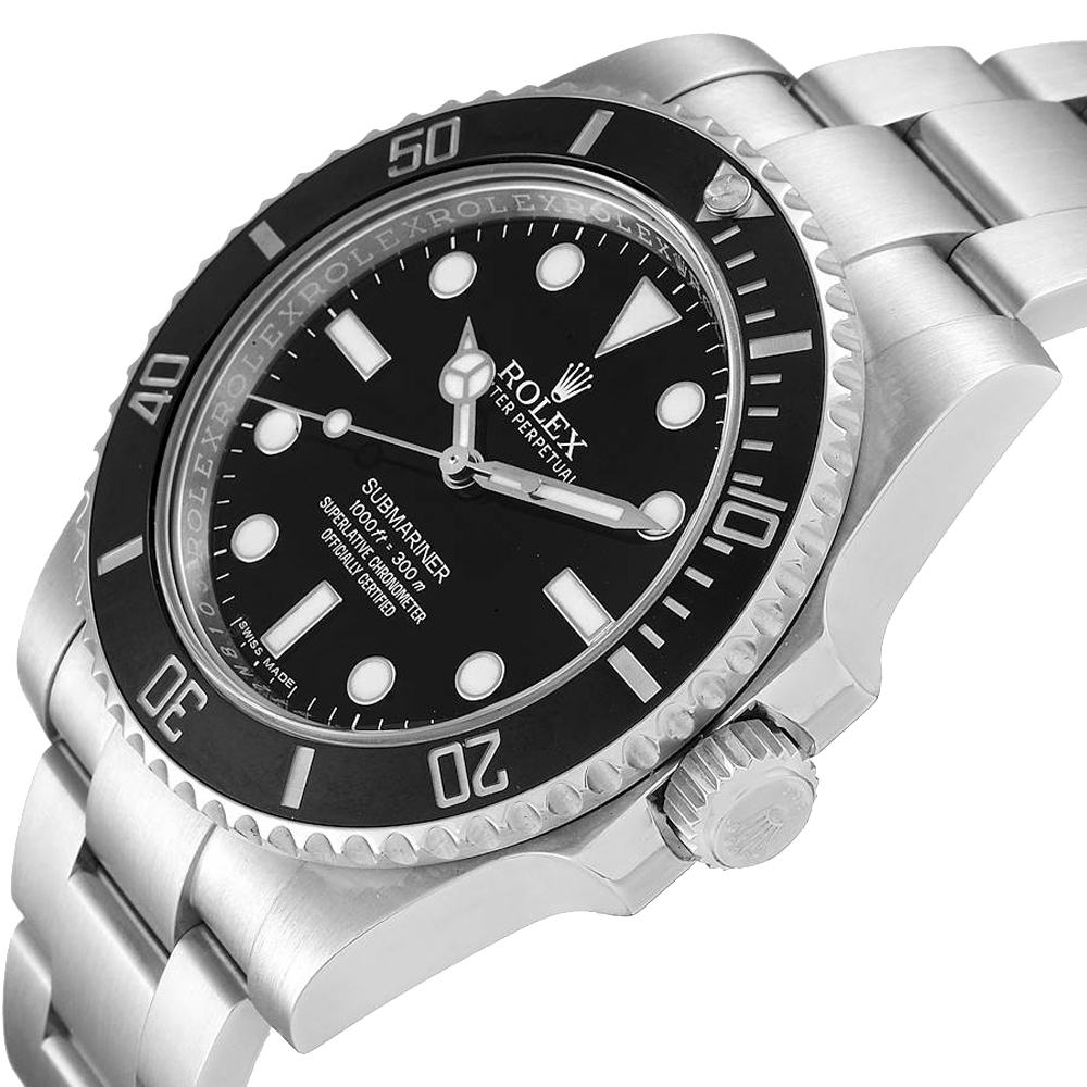 

Rolex Black Stainless Steel Submariner 114060 Men's Wristwatch 40 MM