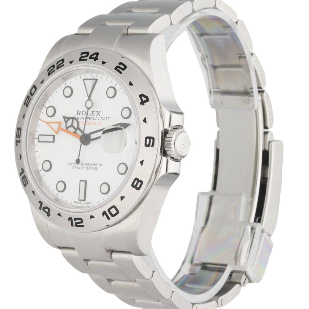 

Rolex White Stainless Steel Explorer II 216570 Men's Wristwatch 42 MM