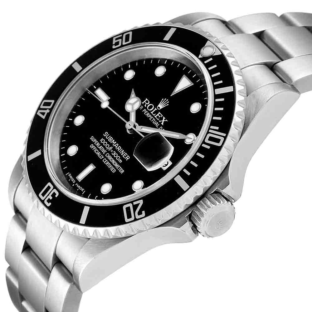 

Rolex Black Stainless Steel Submariner 16610 Men's Wristwatch 40 MM