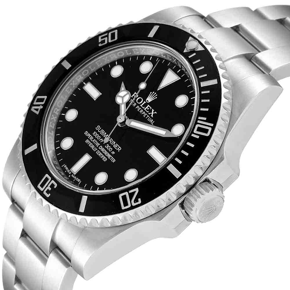 

Rolex Black Stainless Steel Submariner 114060 Men's Wristwatch 40 MM