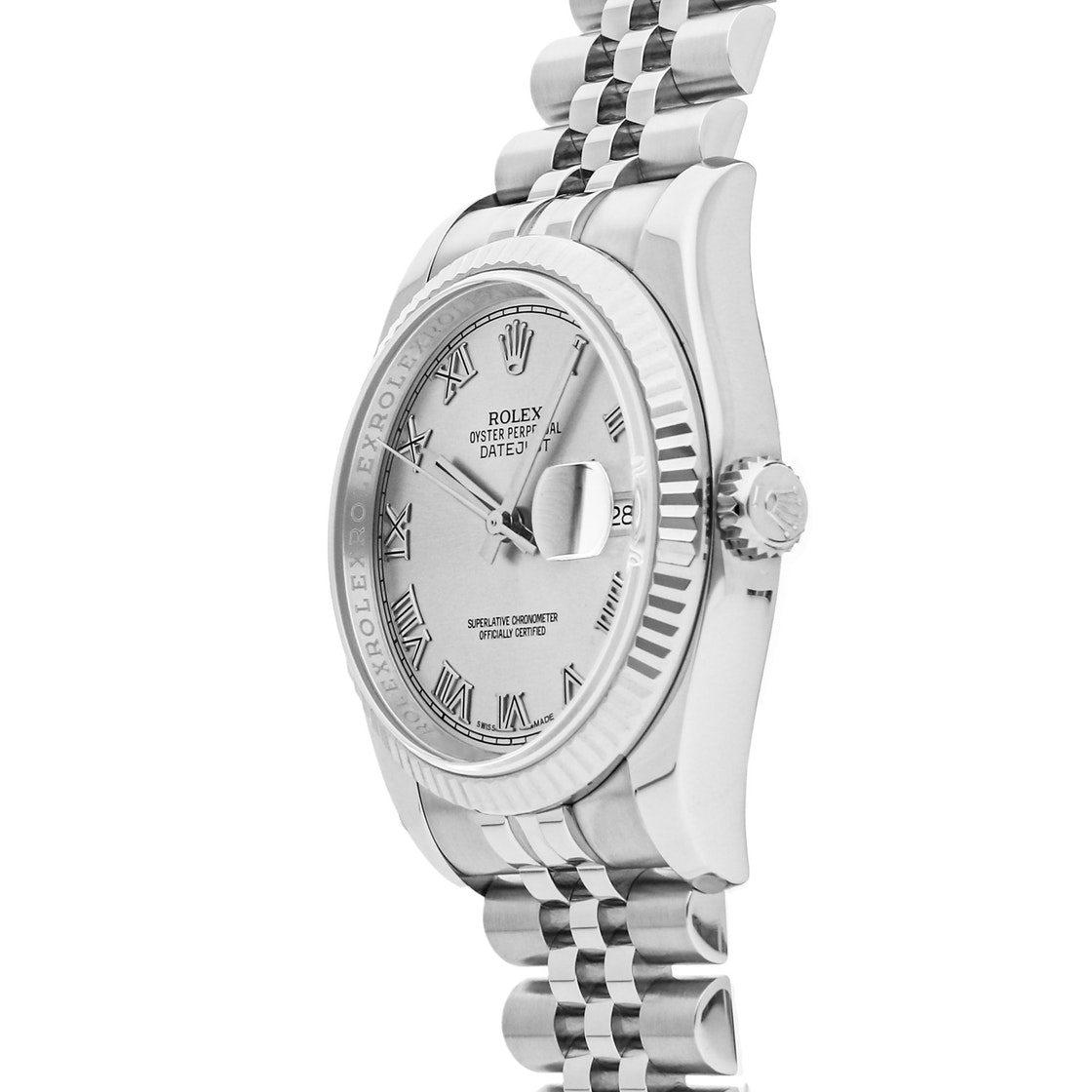 

Rolex Silver Stainless Steel Datejust 116234 Men's Wristwatch 36 MM
