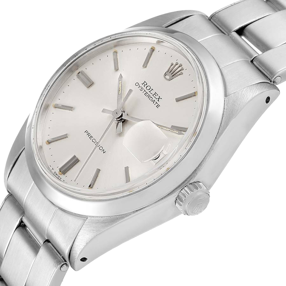 

Rolex Silver Stainless Steel 6694 Vintage Automatic Men's Wristwatch 35 MM