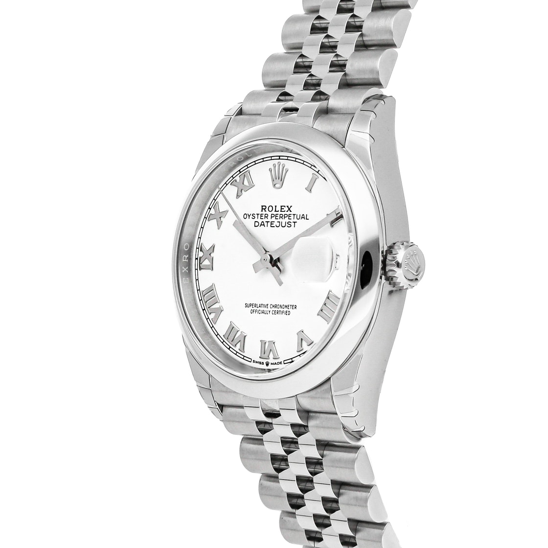 

Rolex White Stainless Steel Datejust 126200 Men's Wristwatch 36 MM