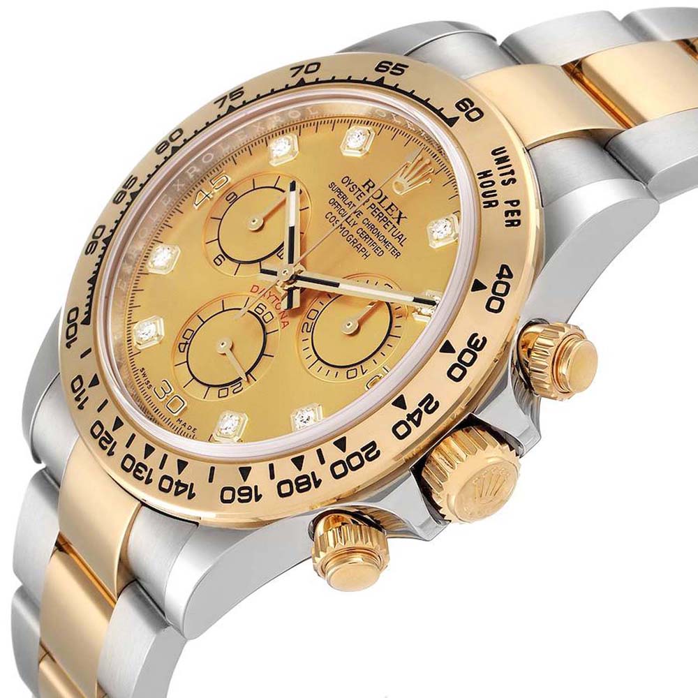 

Rolex Champagne Diamonds 18k Yellow Gold And Stainless Steel Cosmograph Daytona 116503 Men's Wristwatch 40 MM