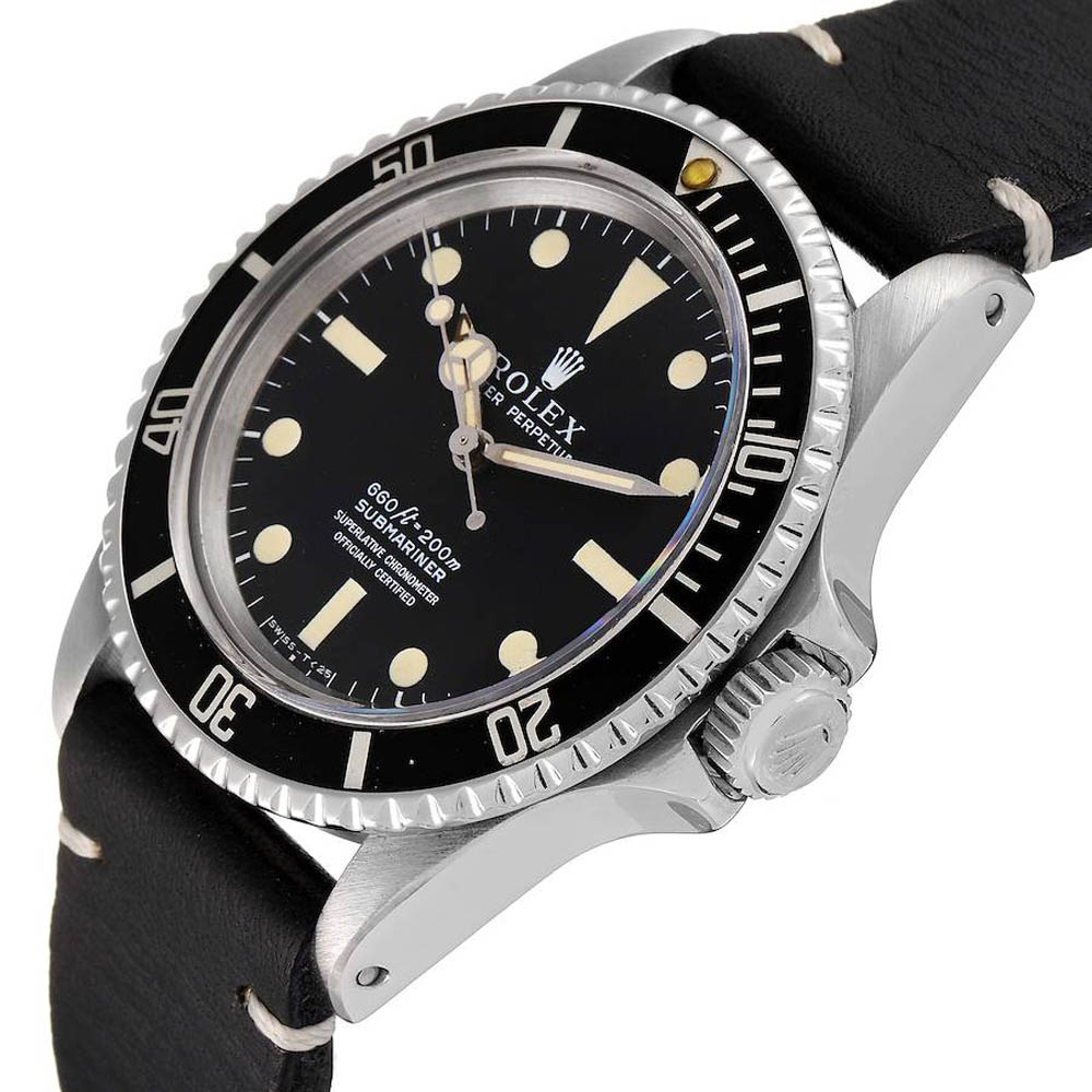 

Rolex Black Stainless Steel Submariner Vintage 5512 Men's Wristwatch 40 MM