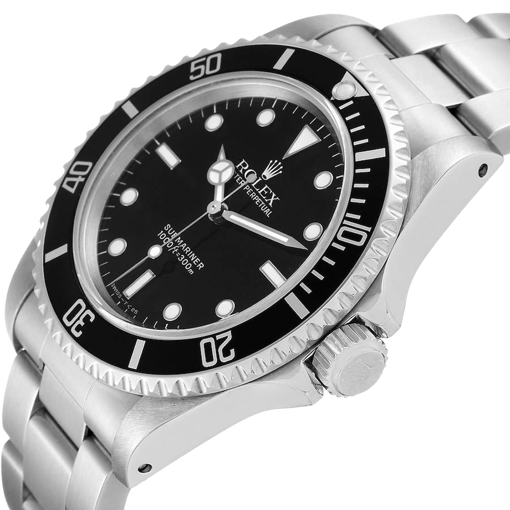 

Rolex Black Stainless Steel Submariner 14060 Men's Wristwatch 40 MM