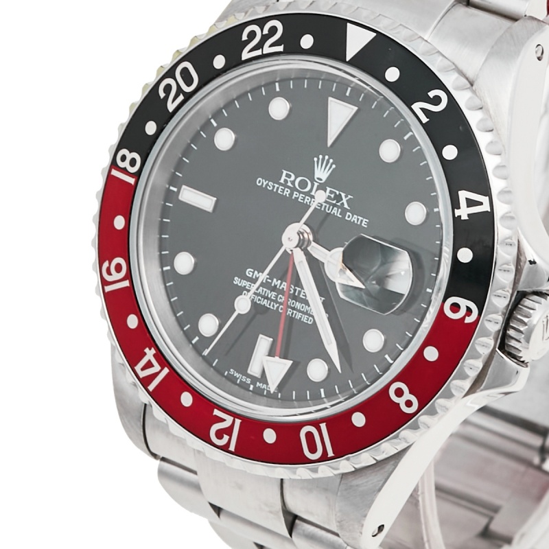 

Rolex Black Stainless Steel Coke Edition GMT-Master II, Silver